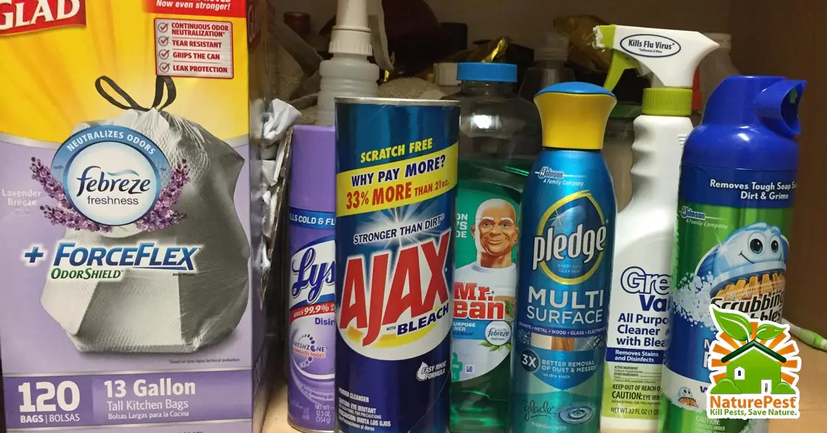 Household cleaners neutralize insecticides pest control products