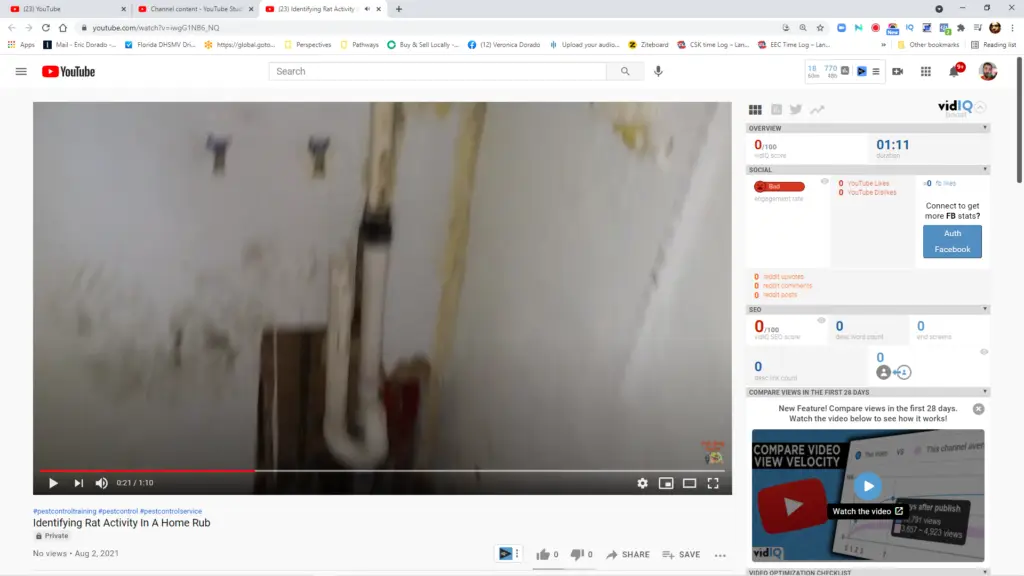How to Identify Rat Activity In Home Through Rub Marks on textured drywall and entry points to Attic
