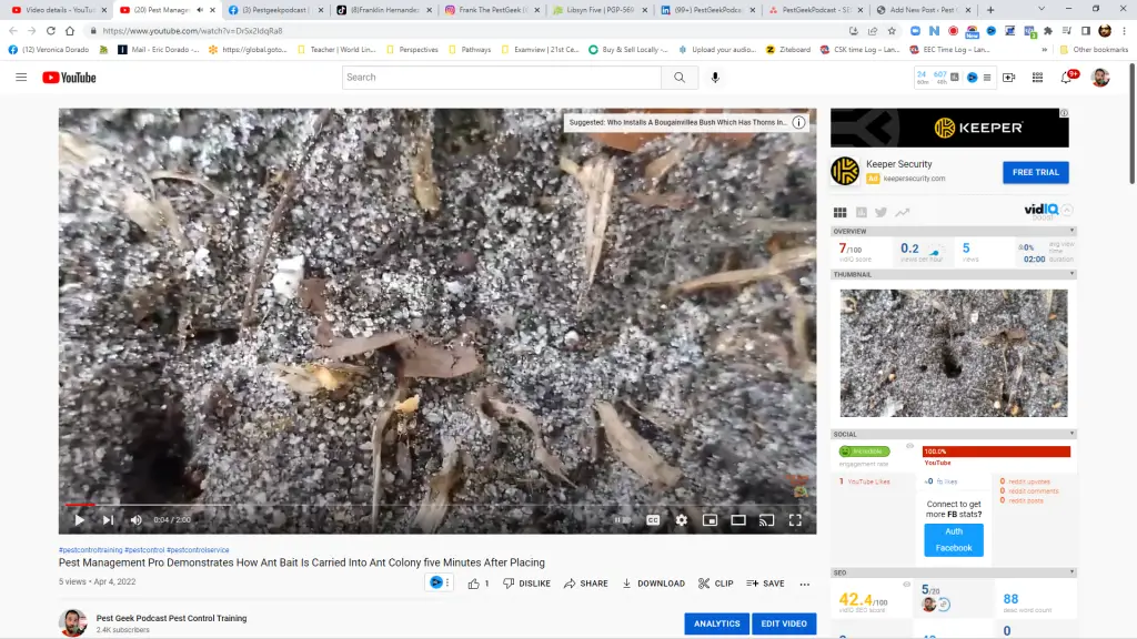 Watch How Bait Is Carried Into Ant Colony 5 Minutes After Integrated Pest Control Professional Places Bait