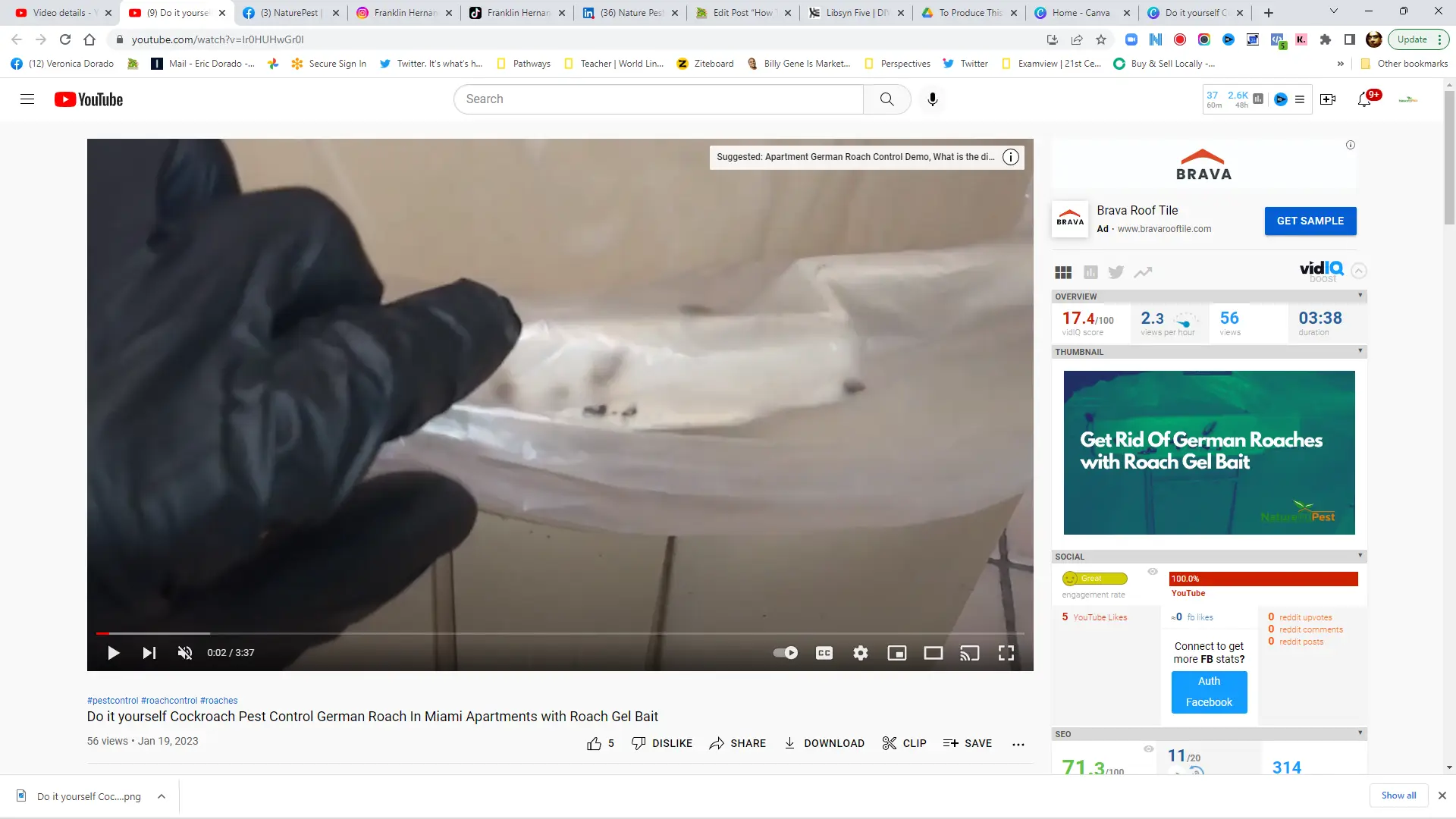 How To Do It Yourself Cockroach Pest Control: German Roach In Miami Apartments with Roach Gel Bait