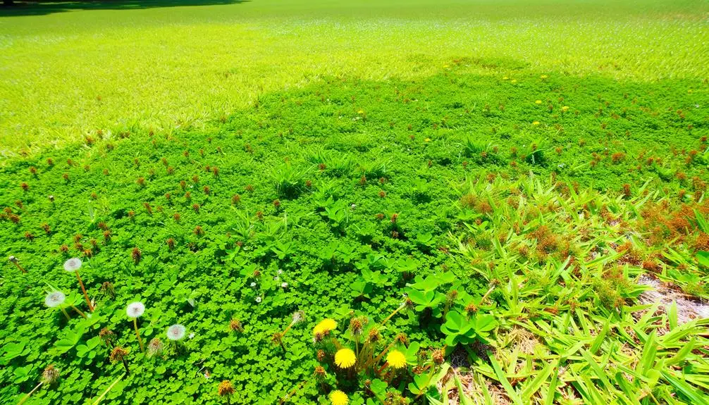 weeds invading st augustine lawn