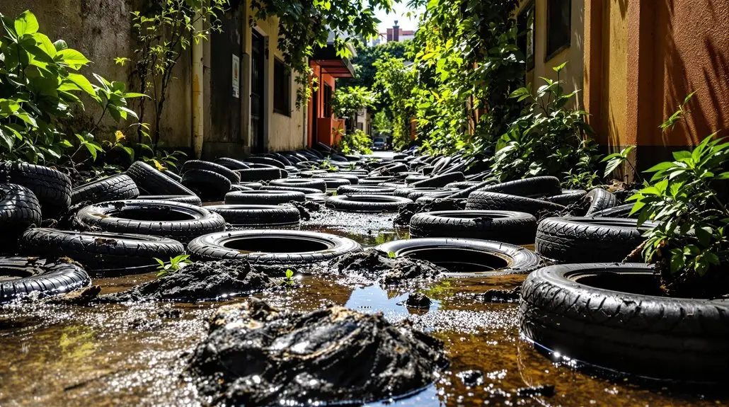 Mosquito Control and Discarded Vehicle Tires How They Lead To Mosquito Problems 4 effective intervention techniques outlined