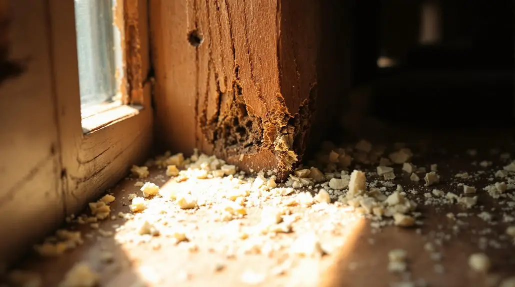 termite damage warning signs