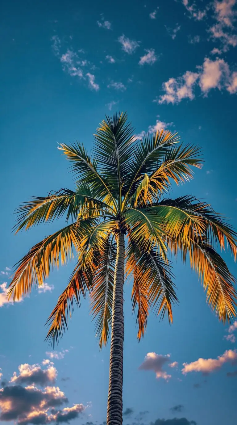 Lazy lake Palm tree