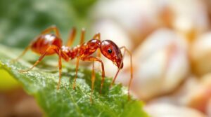 garlic inhibits fire ants